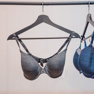 LIKE NEW VS Charcoal Lined Demi Bra Victoria Secret